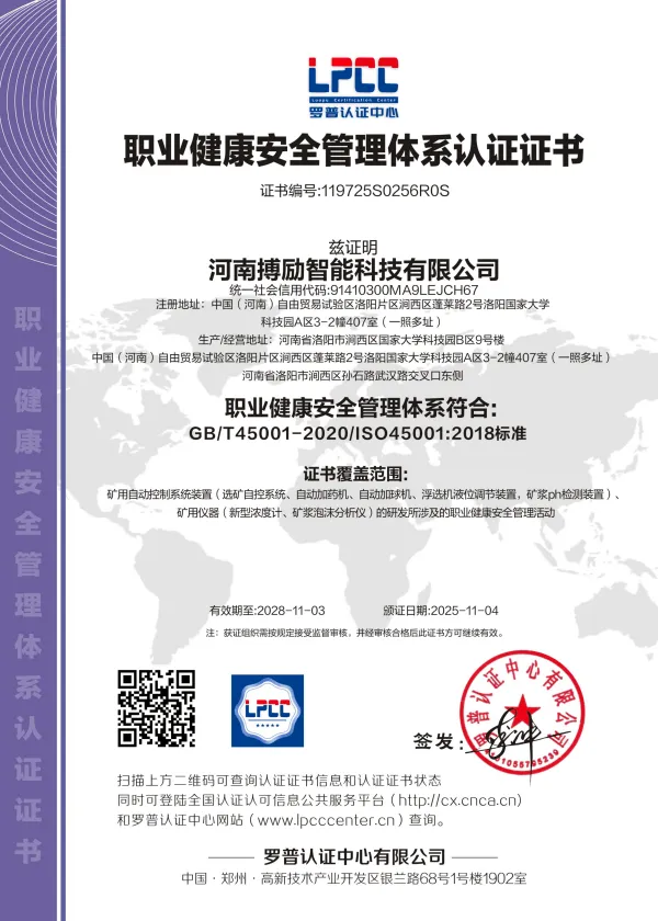 职业健康安全管理体系认证